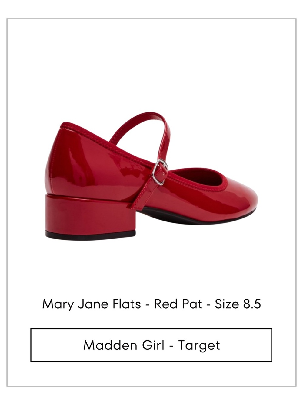 Madden Girl Red Patent Mary Jane Heel Kids - Picture 2 of 3
